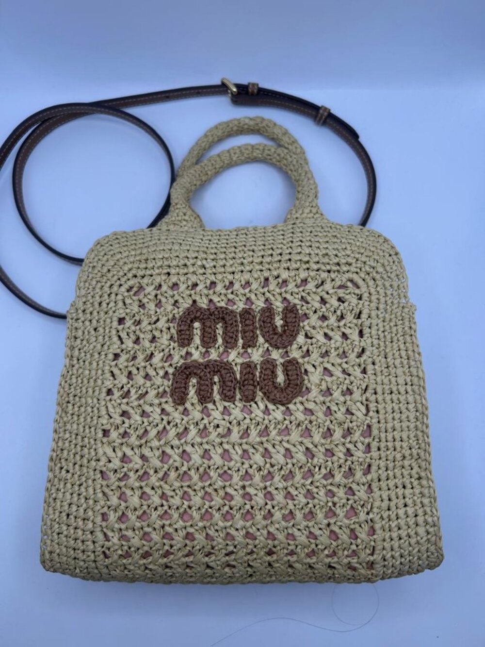 MIU MIU RAFFIA BAG - Picture 2 of 7